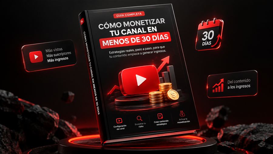 Guía Cómo monetizar tu canal en menos de 30 días